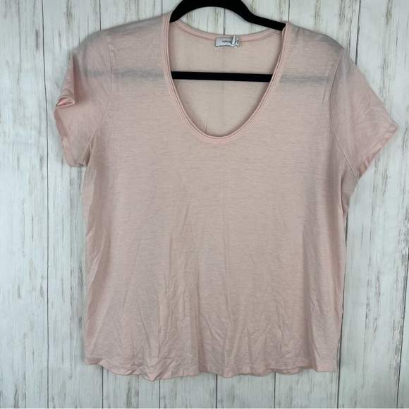 Vince pale pink casual slouchy tee - Picture 1 of 5
